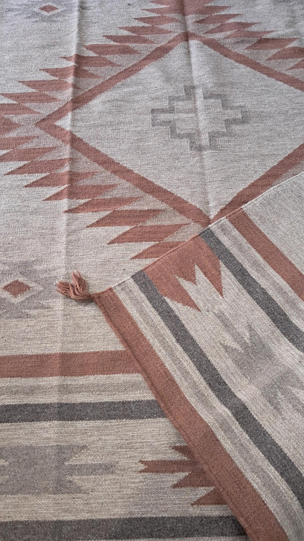 Brown  Southwestern style Rug, 100% wool Navajo rug | 8x10ft, 10x14 rug, oversized grey southwestern rug, native American style  rug