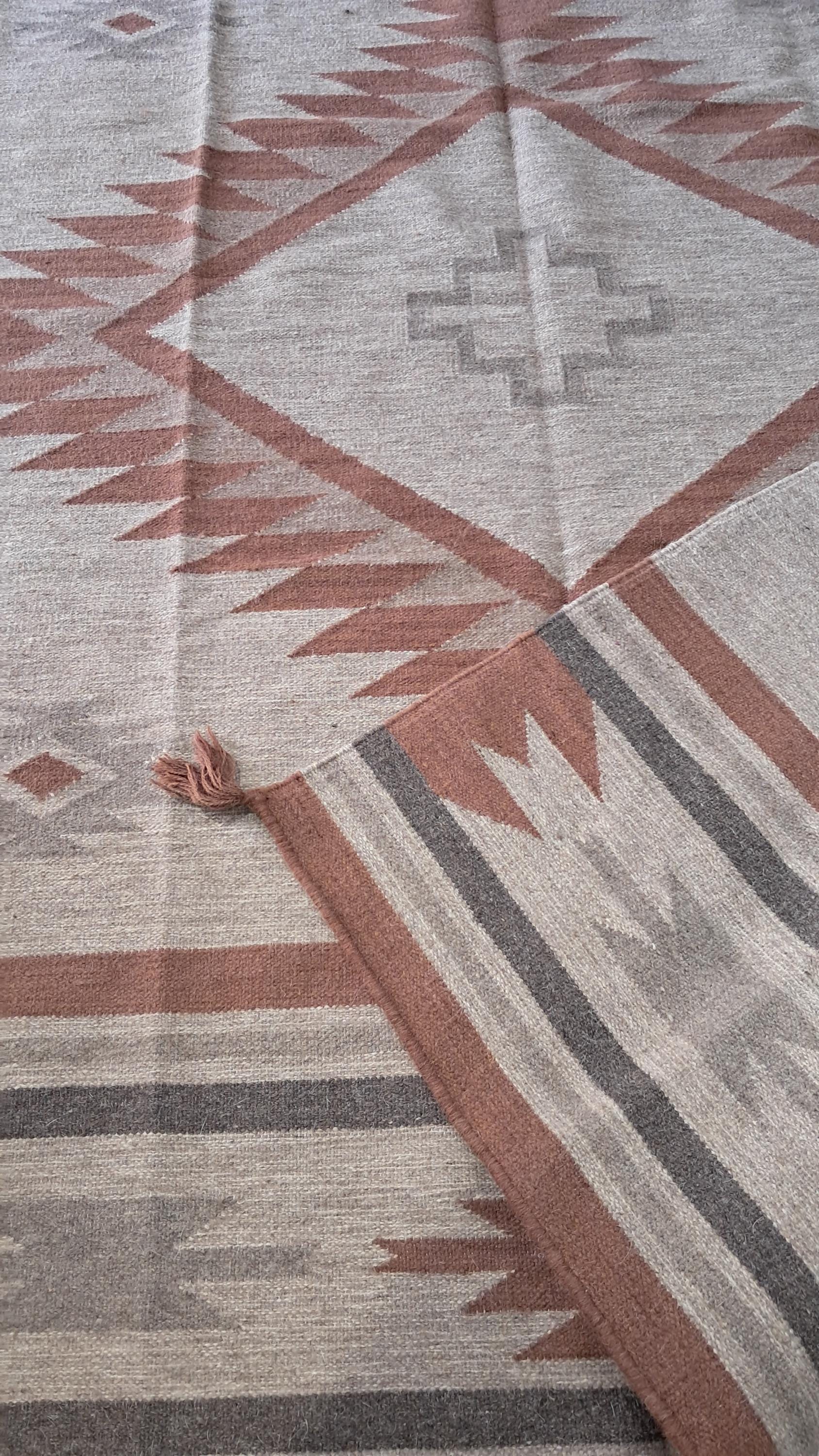 Brown  Southwestern style Rug, 100% wool Navajo rug | 8x10ft, 10x14 rug, oversized grey southwestern rug, native American style  rug