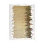 Sand beige and olive gradient wool kilim rug, full view
